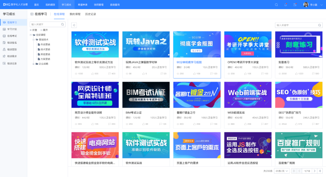 员工培训系统模块功能展示